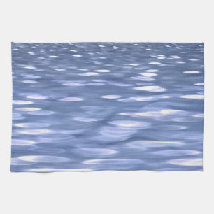 Abstract #3: Powder blue shimmer Tea Towel