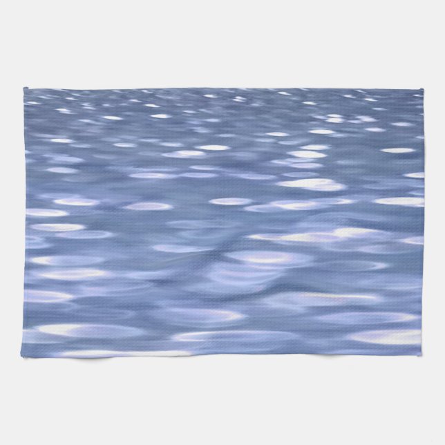 Abstract #3: Powder blue shimmer Tea Towel (Horizontal)