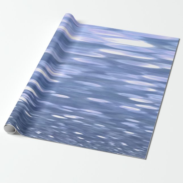 Abstract #3: Powder blue shimmer Wrapping Paper (Unrolled)