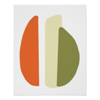 abstract 3 shapes poster