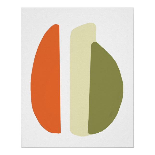 abstract 3 shapes poster (Front)