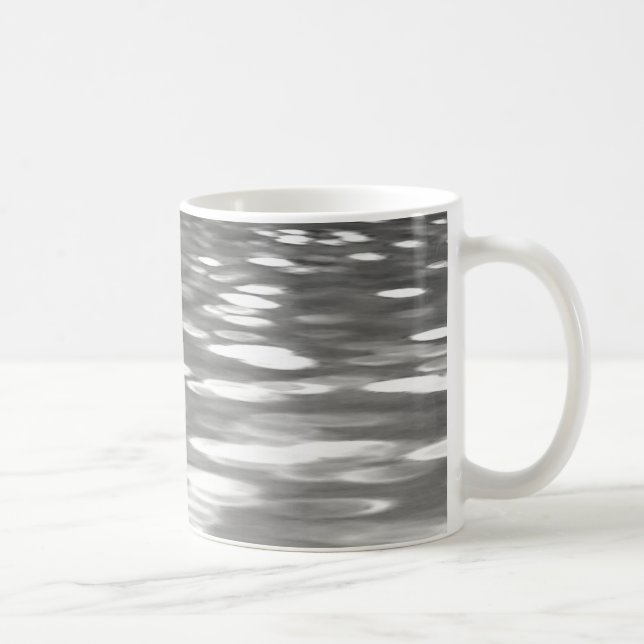 Abstract #3: Silver grey shimmer Coffee Mug (Right)