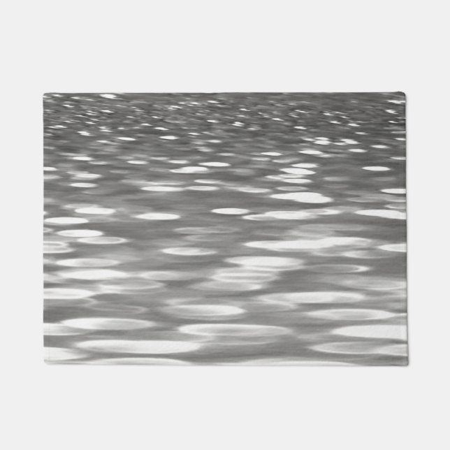 Abstract #3: Silver grey shimmer Doormat (Front)