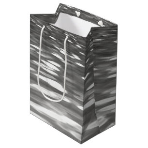 Abstract #3: Silver grey shimmer Medium Gift Bag