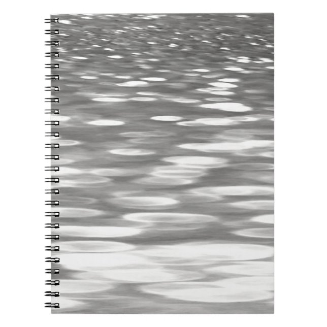 Abstract #3: Silver grey shimmer Notebook (Front)