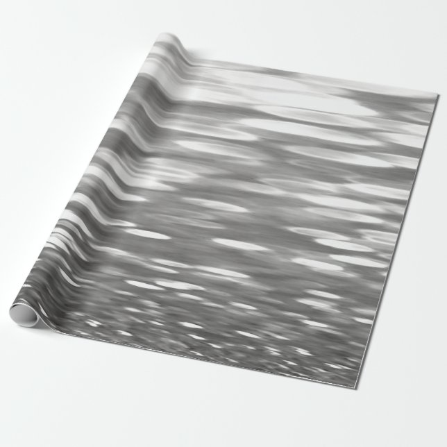 Abstract #3: Silver grey shimmer Wrapping Paper (Unrolled)