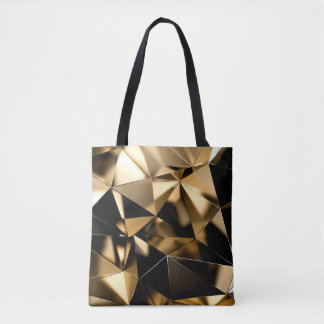 Abstract 3D crystal triangle background. Tote Bag