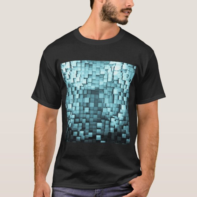Abstract 3D Cubes T-Shirt (Front)