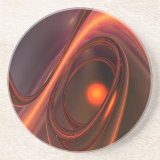 Abstract 3d Design, soft shapes and reflections Coaster