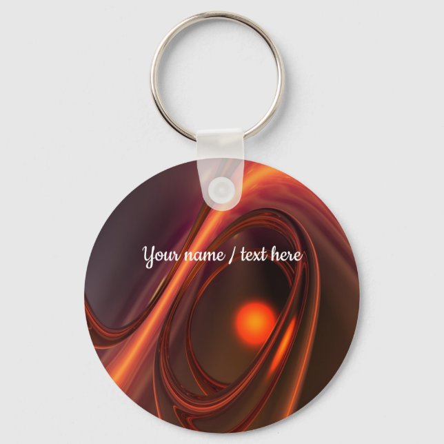 Abstract 3d Design, soft shapes and reflections Key Ring (Front)
