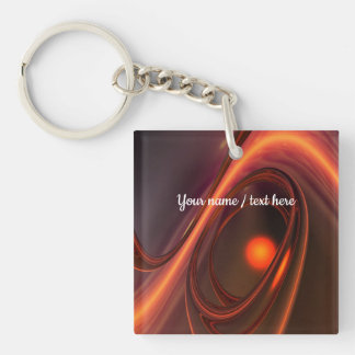 Abstract 3d Design, soft shapes and reflections Key Ring