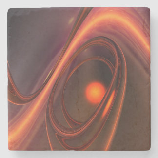 Abstract 3d Design, soft shapes and reflections Stone Coaster
