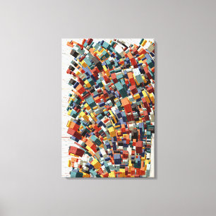 Abstract 3D Geometric Pattern  Canvas Print