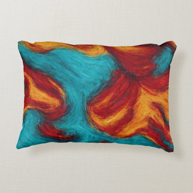 Abstract 3D Oil Painting Decorative Cushion (Back)