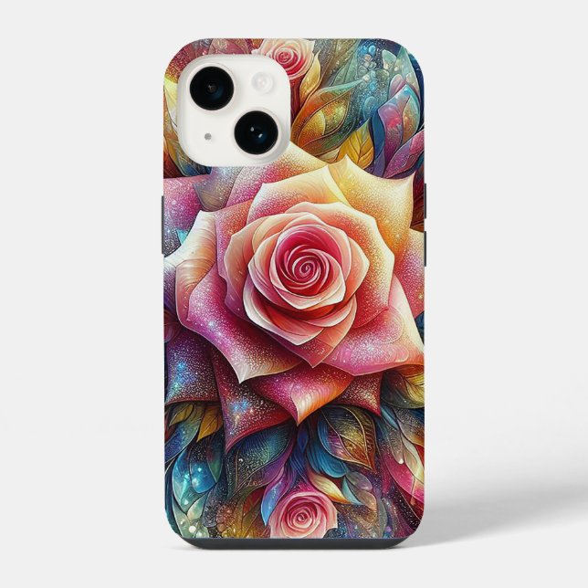 Abstract 3d Rose iPhone Case (Back)
