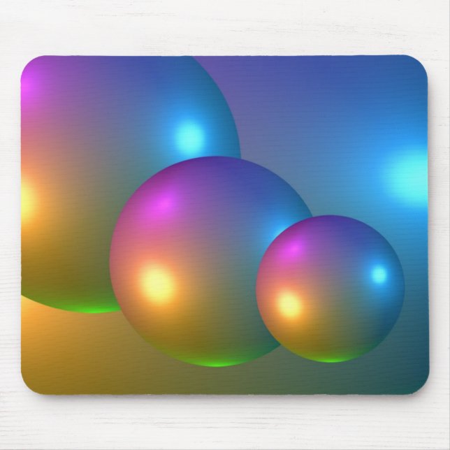 Abstract 3d Spheres Mouse Mat (Front)