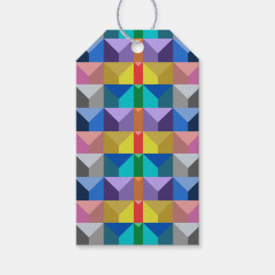 Abstract 3D Triangle Pattern Gift Tags