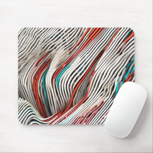 Abstract 3D Wire Design Mouse Mat