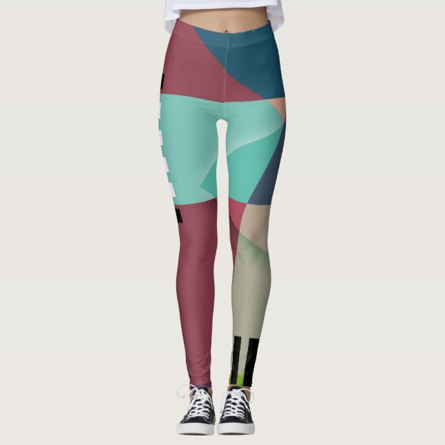 Abstract #410 leggings (Front)