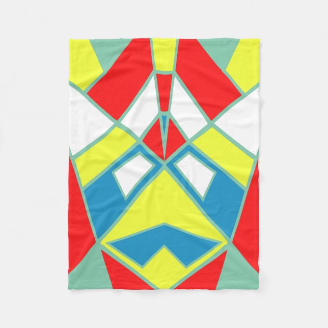 Abstract #601 fleece blanket (Front)