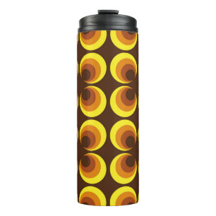 Abstract. 60s colourful seamless pattern, retro st thermal tumbler