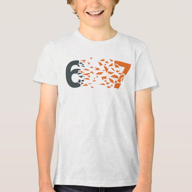 Abstract 67 Typography Tri-Blend Shirt (Front)