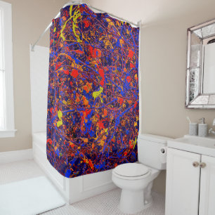 Abstract #737 shower curtain