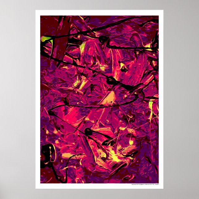 Abstract #787 Alighieri's Inferno Poster (Front)