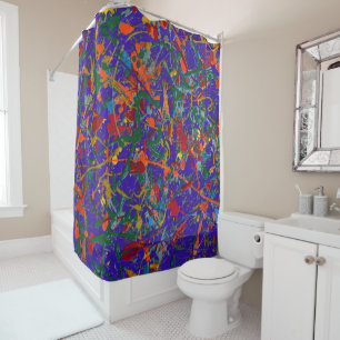 Abstract #817 shower curtain