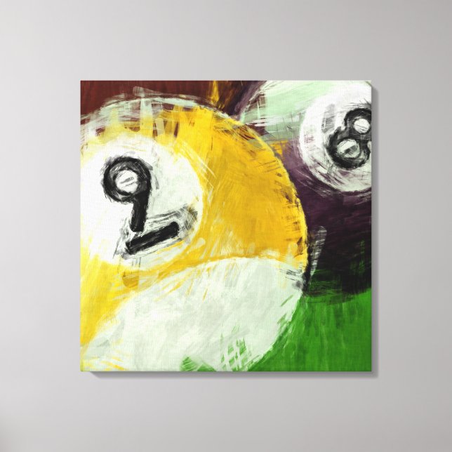 Abstract 8 and 9 Ball Canvas Print (Front)