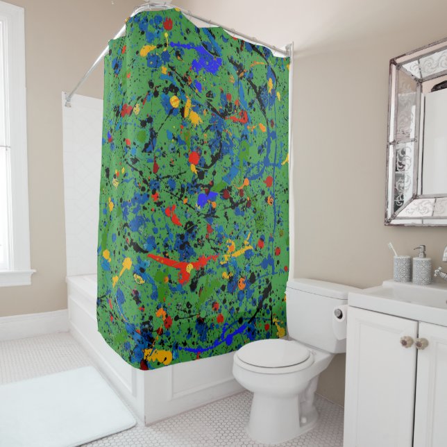 Abstract #908 shower curtain (In Situ)
