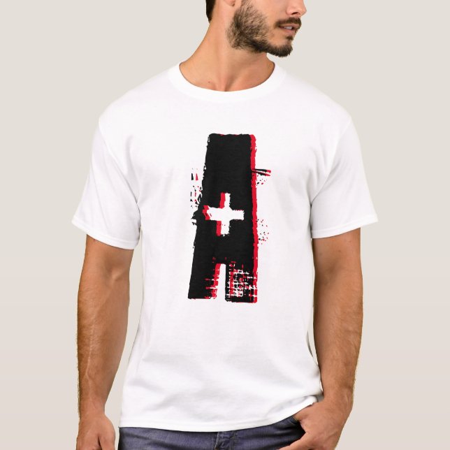 Abstract A Men's Basic T-Shirt (Front)