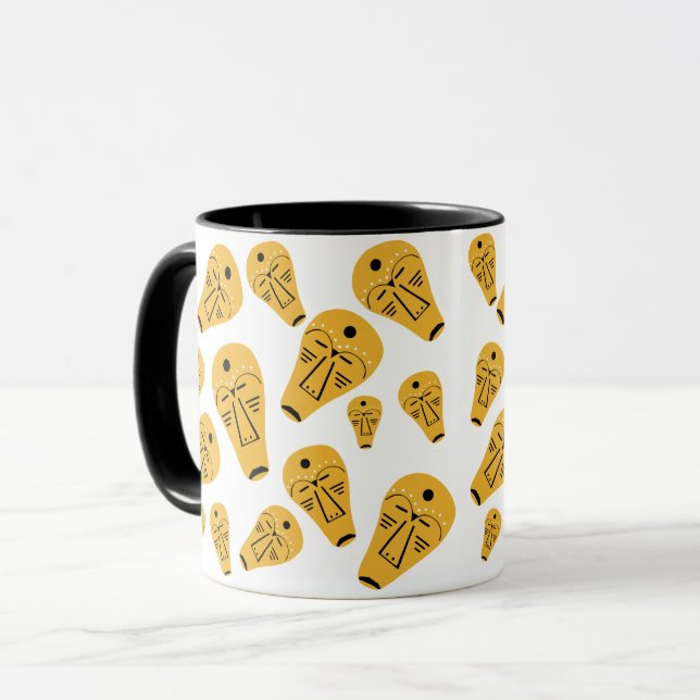 Abstract Aboriginal tribal tattoo mask  Mug (Front Left)