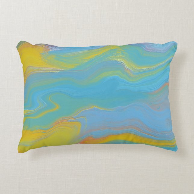 Abstract Acrylic Flow - Summer Breezes Decorative Cushion (Front)