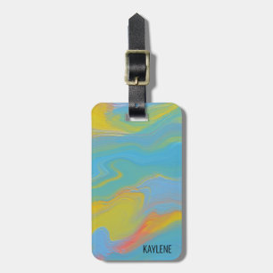 Abstract Acrylic Flow - Summer Breezes Luggage Tag