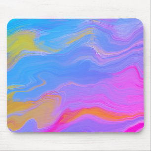 Abstract Acrylic Flow - Summer Breezes Mouse Mat