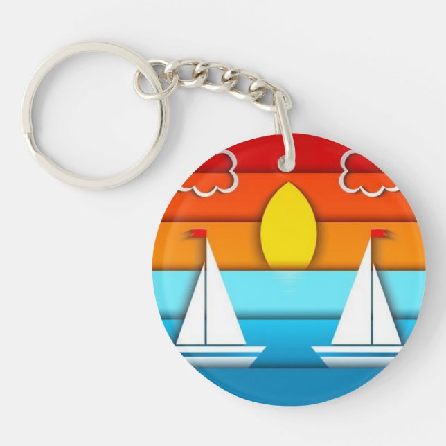 Abstract acrylic keychain (Front)