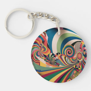 Abstract acrylic keychain