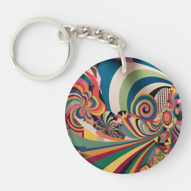 Abstract acrylic keychain (Front)
