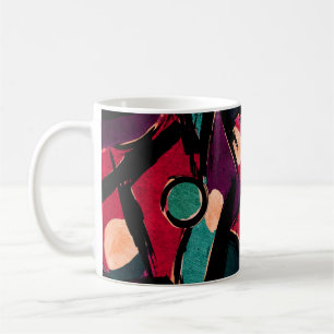 Abstract acrylic modern painting fragment. Colorfu Coffee Mug