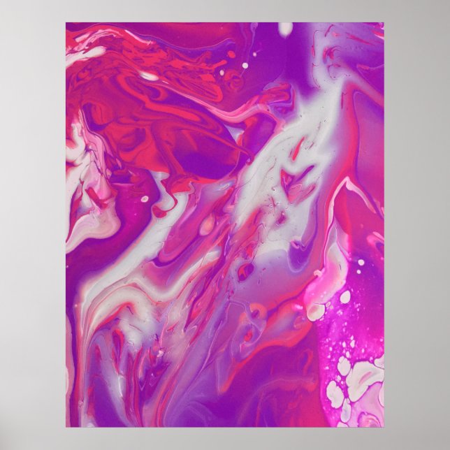 Abstract Acrylic Pour Poster (Front)