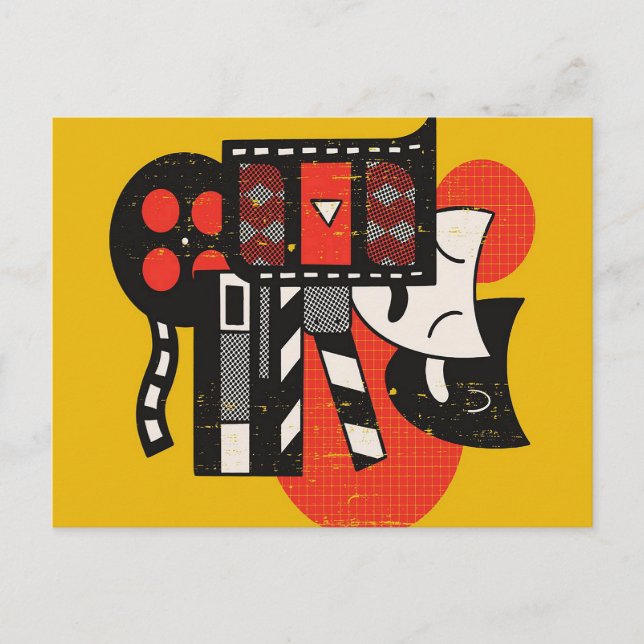Abstract Acting Theatre| Drama theatre Holiday Postcard (Front)