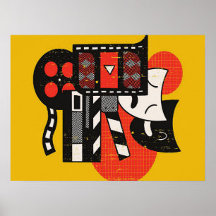 Abstract Acting Theatre  Drama theatre Poster