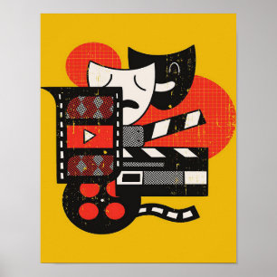 Abstract Acting Theatre  Drama theatre Poster