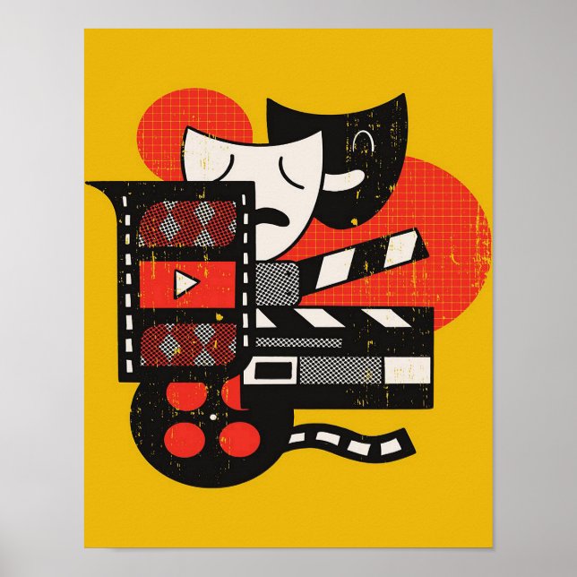 Abstract Acting Theatre| Drama theatre Poster (Front)