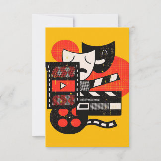 Abstract Acting Theatre| Drama theatre RSVP Card