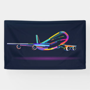 Abstract aeroplane banner