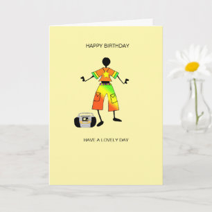 Abstract, African Art Celebration Vibe Birthday Card