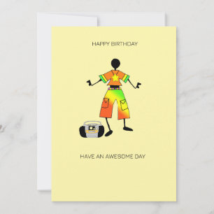 Abstract, African Art Celebration Vibe Birthday Card