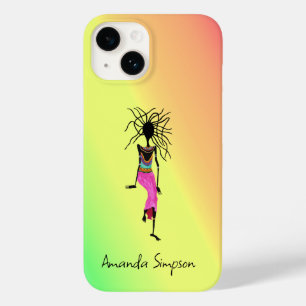 Abstract African Art Colourful Woman Warrior Case-Mate iPhone 14 Case